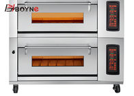 Touch Screen Gas Bread Baking Oven 3 Deck 9 Trays Digital Control Stainless Steel