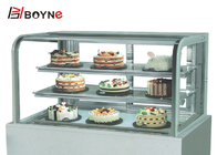 Japanese Style Three Layer Cake Freezer with Marble Base for bakery shop