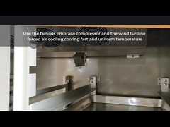 4 deuren commerciële koelkast rechtop 400x600 bakkerij bak Ouchscreen Embraco compressor