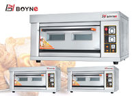 Commercial Bakery Deck Oven Stainless Steel Gas One Deck Two Trays Baking Oven