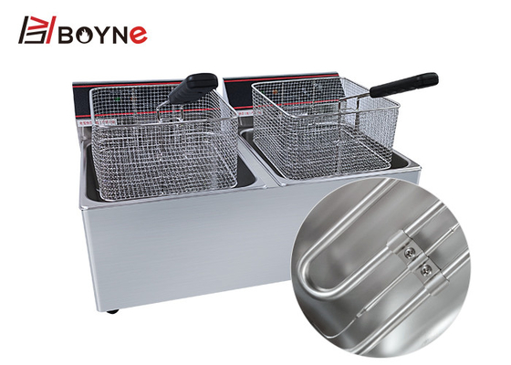 11L Double Oil  Tank Electric Fryer Table Top Fryer Snack Food Kitchen Equipments