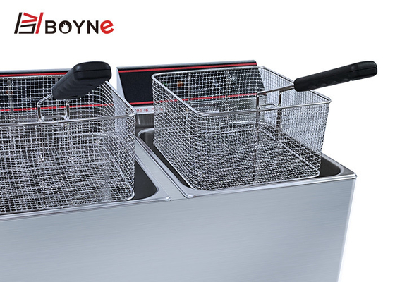 11L Double Oil  Tank Electric Fryer Table Top Fryer Snack Food Kitchen Equipments
