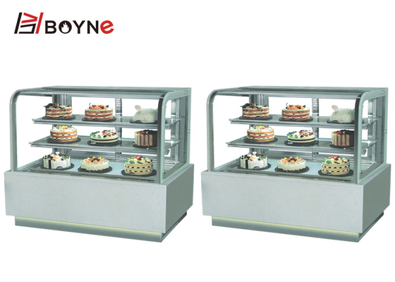 3 Layer Pastry Display Cabinet  90 ° Glass Cake Chiller